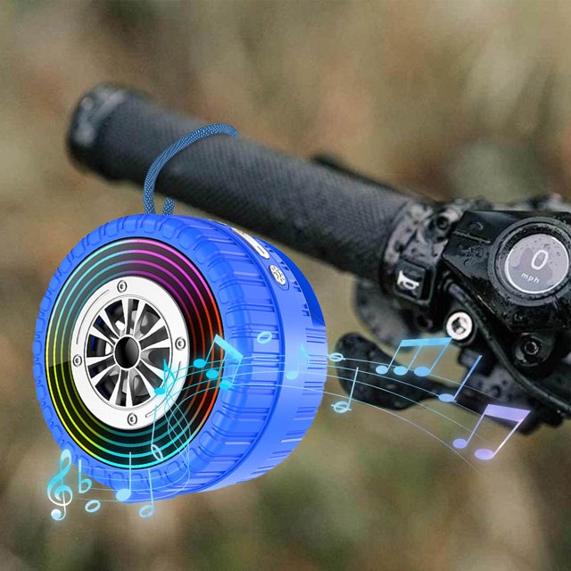 COM1950s Portable Mini Bluetooth Speaker with Colorful Lights, TWS Connection for Stereo Sound, FM Radio Function, 360 Surround Sound Big Volume, Wireless Speaker for Home and Outdoor