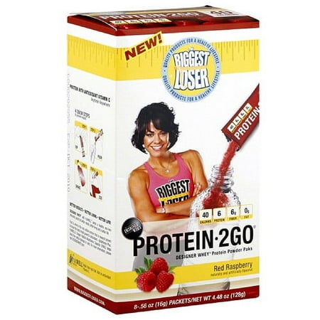 Designer Whey Protein Red Raspberry 2Go Protein Powder Paks, 8 count