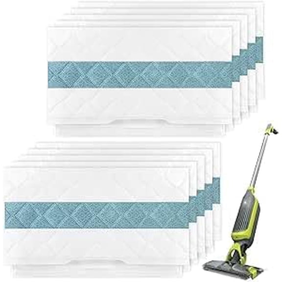 Disposable Mop Pad Refills for Shark VACMOP Pro, Compatible with VM252, VM200, VM190, VM250, VM251, VM200C, VM252C, QM250, VC205 Models, Hard Floor Vacuum Cleaner Replacement Pads (10 Pack)