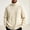 Beige, variant on Men Winter Thicken Fleece Lined Cable Knit Turtleneck Pullover Relaxed Fit Long Sleeve Warm Knitted Sweater