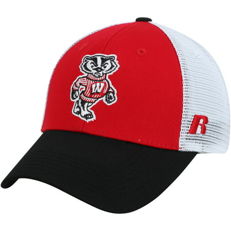 Men's Russell Red/Black Wisconsin Badgers Steadfast Snapback Adjustable Hat - OSFA