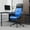 Blue With Footrest, variant on Ergonomic Home Office Chair with Footrest,Modern Faux Leather Reclining Chair,High Back Video Game Executive Computer Chairs with Adjustable Armrest & Lumbar Support,360°Swivel (Black)