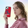 thumbnail image 4 of Apple iPhone 15 (6.1) / iPhone 14 (6.1) / iPhone 13 (6.1) - Licensed NCAA University of Mississippi Ole Miss Rebels Logo on Blue Textured Dual Layer Case, 4 of 5