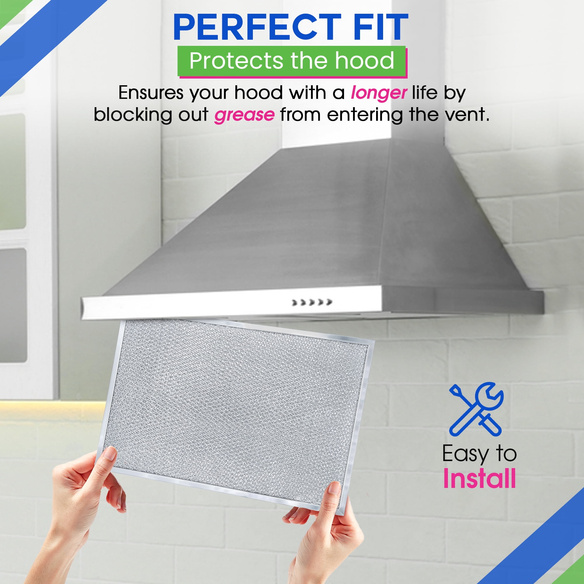 Range Hood Filter Replacement for BPS1FA36 17.35 x 11.80 Inch Broan Range Hood Filter and Allure Range Hood Filter - Hood Vent Filter for Range Hood - Filters Grease Entering Stove Hood (2-Pack)