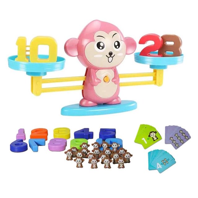 Tholdsy 1 Juego de juguetes de conteo, equilibrio de mono, juegos educativos de conteo de matemáticas, equilibrio de medición, regalo divertido para Juguetes Educativos Tholdsy FN003113-00