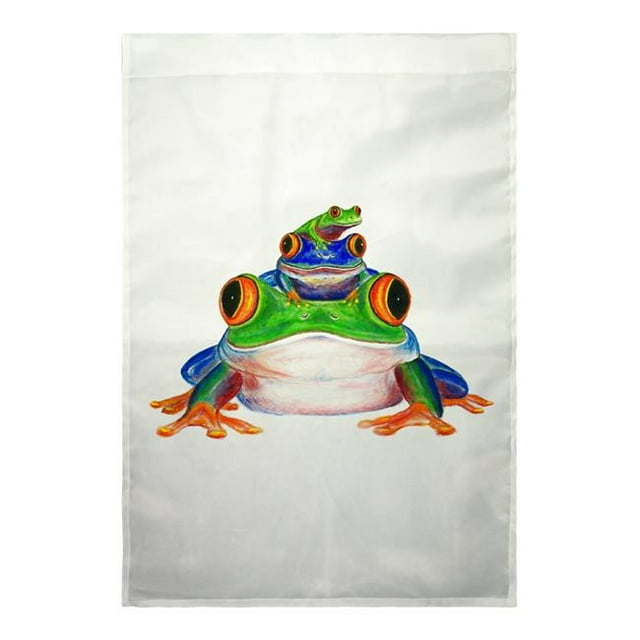 Betsy Drake FL456G Stacked Frogs Flag - 28 x 40 in.