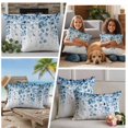 thumbnail image 5 of Blue Eucalyptus Leaves Outdoor Waterproof Pillow Covers, Summer Botanical Weeping Decorative Square Throw Pillowcase Sofa Cushion Sham for Patio/Couch/Chair, 16"x16" 2 Pack, 5 of 8