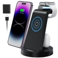 thumbnail image 1 of Estación de carga 3 en 1 para dispositivos Apple, cargador inalámbrico para iPhone 16 15 14 13 12 11 Pro Max y Apple Watch iwatch - Base de carga para AirPods, 1 of 5