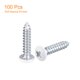 thumbnail image 3 of Tornillos blancos ST2x12mm, tornillos autorroscantes, paquete de 100, tornillos de cabeza plana Phillips para trabajos en madera, 3 of 5