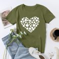 thumbnail image 5 of DailyTrove Women's Green Heart-Shaped Clover T-Shirt - Short Sleeve Casual Tee, Festive for St. Patrick's Day & Daily, 5 of 5