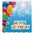 thumbnail image 3 of Ambesonne Colorful Shower Curtain, Vibrant Balloons Sky, 69"Wx84"L, Multicolor, 3 of 3