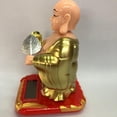 thumbnail image 4 of Cute Laughing Solar Powered Ornament Fortune Lucky Statue, 4 of 10