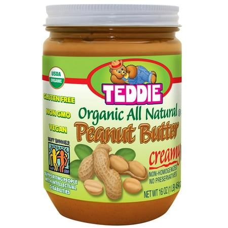 Teddie All Natural Creamy Organic Peanut Butter  16 oz
