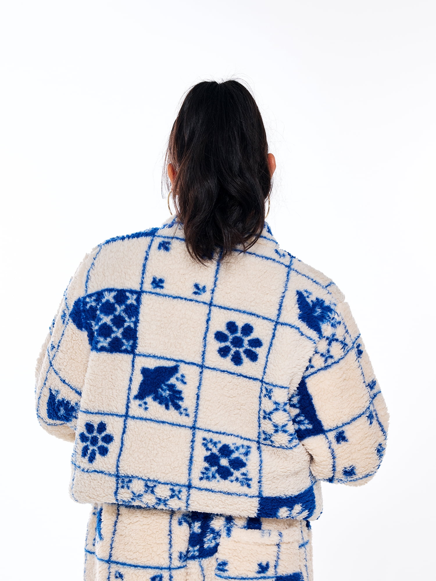 Hija De Tu Madre, Unisex Graphic Zip-Up Jacket, Azulejo, Sizes XS-3XL