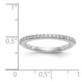 thumbnail image 7 of 14K White Gold Ring Band Wedding Diamond, Lab Grown Round, Size 7, 7 of 7