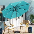 thumbnail image 5 of 10ft Patio Umbrella with Lights Outdoor Umbrella with Crank Lift System Brown, 5 of 5