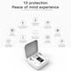 thumbnail image 3 of Bluetooth 5.1 Auriculares internos Auriculares inalámbricos Sonido estéreo Manos libres Auriculares para llamadas telefónicas, Blanco, Pantalla digital Inevent EL5178-01B, 3 of 7