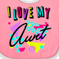 thumbnail image 4 of Inktastic I Love My Aunt 80s Retro Style Boys or Girls Baby Bib, 4 of 4