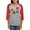 Heather/Red, variant on CafePress - Bocce1b Women's Baseball T Shirt - Womens Baseball Tee