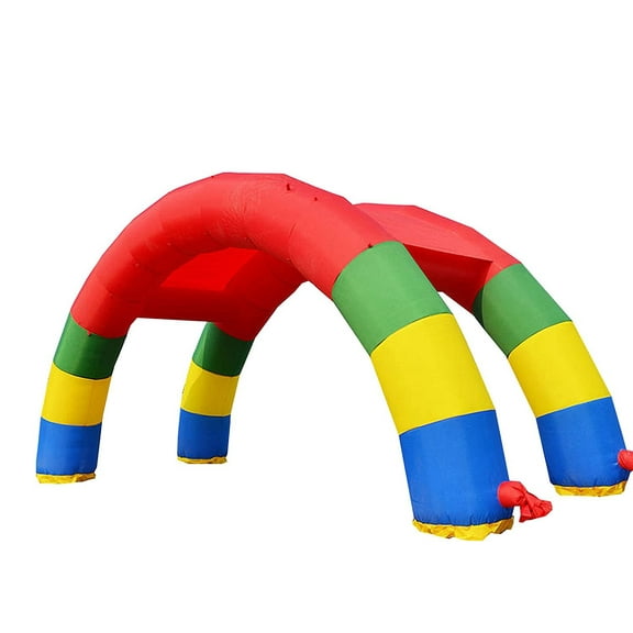 INTSUPERMAI Inflatable Twin Arches Rainbow Advertising Arch 26ft X13ft