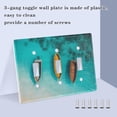 thumbnail image 4 of Dailycode Light Switch Plate Covers 3 Gang Wall Plate Plastics Outlet Covers for Kitchen Home Office Decor Boats in Turquoise Sea, 4 of 8