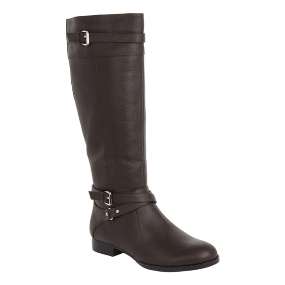 Comfortview Janis Wide Calf Leather Boot Tall Knee-High Women's Winter Shoes (Wide Widths Available)