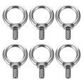 thumbnail image 1 of TABLZONE 6pcs Heavy Duty Eye Bolt Ring Shape Silver for Engineering Machinery, 1 of 8