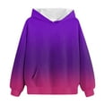 thumbnail image 4 of Hoodies For Teens Cute Crop Tops For Girls 10-12 Girls Oversized Crewneck Sweatshirts Kids Fashion Fleece Drop Shoulder Pullover Hoodies Tops, 4 of 5