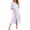 Blue Tie Dye, variant on Ekouaer Women's Pajama Sets Robe for Women Zipper Front Robes 3/4 Sleeve House Dress with Pockets Full Length Nightgown Housecoat