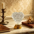 thumbnail image 4 of Battery Powered LED Night Light Decorative Table Lamp, Diamond-Cut Crystal Style with Gold Base, Portable Bedside Light for Bedroom, Party, Kids, 4 of 5