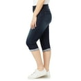 thumbnail image 3 of Angels Forever Young Women's 360 Sculpt 17" Mid-Rise Denim Capri, 3 of 3