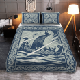 thumbnail image 1 of Viking Doona Cover - Viking Ship Art - Viking Quilt Bed Set Rlt12, 1 of 5