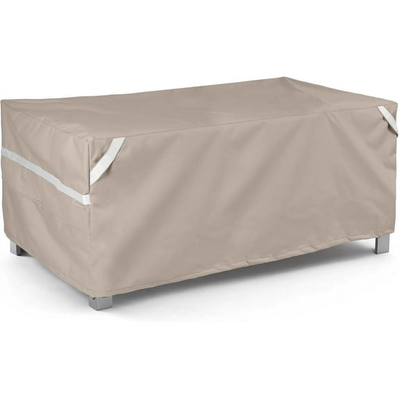 Covermates Rectangular Accent Table Cover - Patio Outdoor Furniture Cover, Water Resistant Outdoor Ottoman/Side Table Cover, Prestige 900D Polyester, 60W x 36D x 25H, Clay