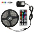 thumbnail image 2 of Bande lumineuse colorée à LED 5050 RVB avec télécommande à 44 touches 12 V haute luminosité basse tension non étanche 5050 RVB Réglementations américaines, 2 of 7