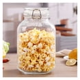 thumbnail image 2 of Transparent  Glass Snap Storage Jar Household Kitchen Sealed Jar Grain Storage Box Tea Tin Multi-purpose Containe, 2 of 3