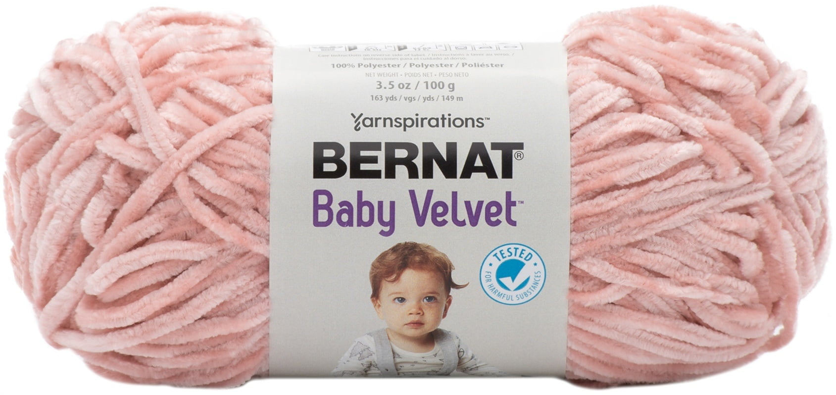  Bernat Baby Velvet Yarn - 3.5 Oz, Pink Dusk - 3 Pack Bundle  with Bella's Crafts Stitch Markers