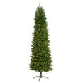 thumbnail image 2 of Nearly Natural 7.5' Slim Green Mountain Pine Artificial Christmas Tree Prelit 350 Clear LED Lights, 2 of 7