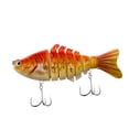 thumbnail image 3 of Señuelos de pesca con anzuelo Swimbait, anzuelos metálicos, equipo, señuelos duros falsos para perca Amarillo Rojo, 3 of 8