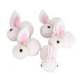 thumbnail image 5 of 5x Easter Rabbit Stuffed Animals Soft Tiny Hanging Pendant Toys Ornament Mini Bunny for Wedding Apparel Gifts Decorative Crafting Bouquet , White, 5 of 9