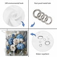 thumbnail image 5 of White Blue Spring Floral Bathroom Shower Curtains with 12 Hooks Polyester Waterproof Shower Curtain for Stalls and Bathtubs Pastoral Flowers Vintage Decorative Bathroom Privacy Curtain 36x72 Inches, 5 of 8