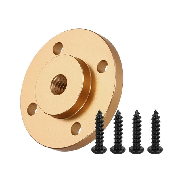 Uxcell 1/4"-20UNC Desktop Microphone Gooseneck Tube Flange Mount 40mm, Gold