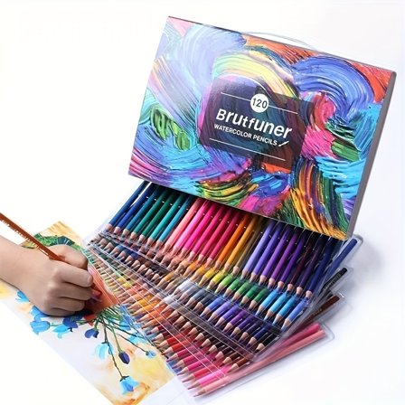 120 Watercolor Pencils Set Vibrant Pigments Draw For Adult Artists And Professionals