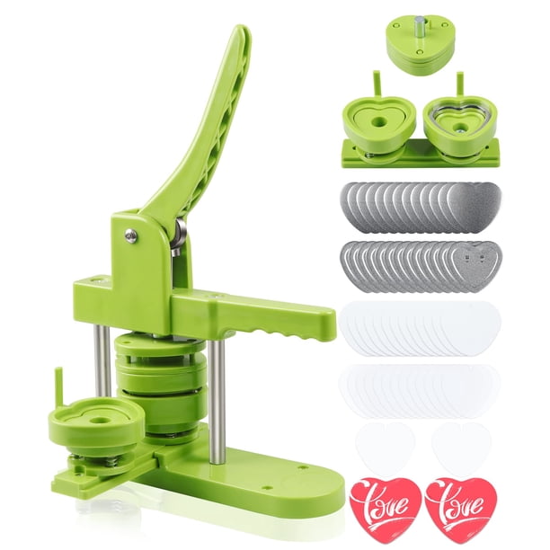 Máquina para hacer botones Happizza en forma de corazón con 100 piezas