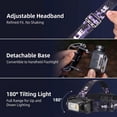 thumbnail image 2 of DAYBETTER LED Headlamp with White/Yellow Lighting, 9 Modes, Motion Sensor, Type-C Chargeable, Waterproof for Camping, Hiking, Fishing, Running, 2 of 7