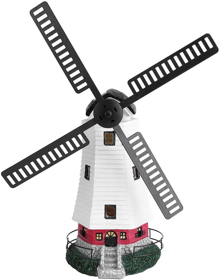 solar windmill garden ornament