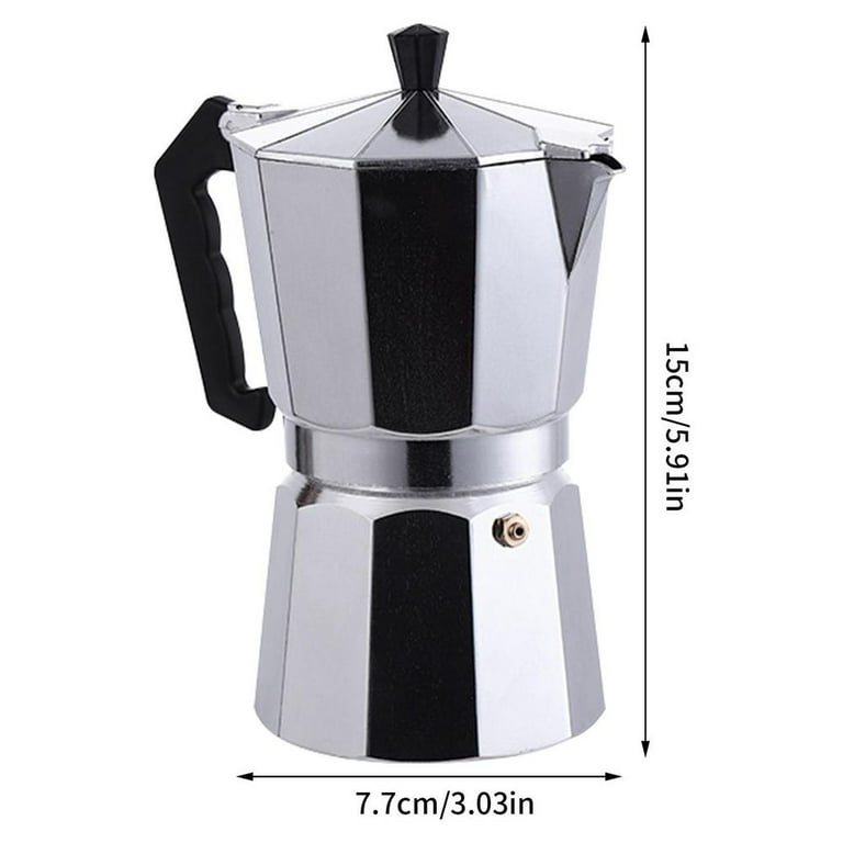 MORDEN MS Moka Pot - Stovetop Espresso Maker 3 Cup/5 OZ Italian Coffee  Maker Camping Coffee Pot Manual Cuban Coffee Percolator for Cappuccino or  Latte