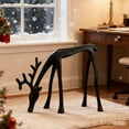 thumbnail image 5 of LmnLft European-style Imitation Metal Deer Statuer,Black Finish European-Style Modern Decorative, Christmas Tabletop Ornaments for Mantel Fireplace Living Room Bedroom Home Decor (Looks Down), 5 of 7