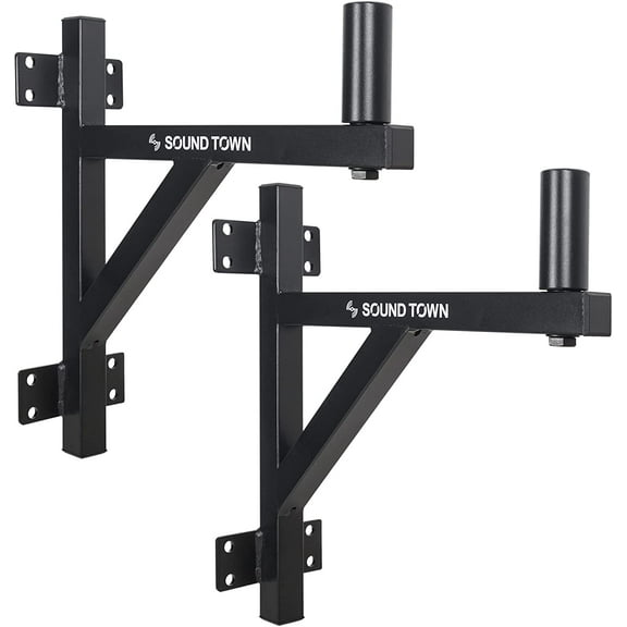 Sound Town 2-Pack Wall Mount Speaker Brackets, Fits 35mm Speaker Mounts (STWSD-F15A-PAIR)