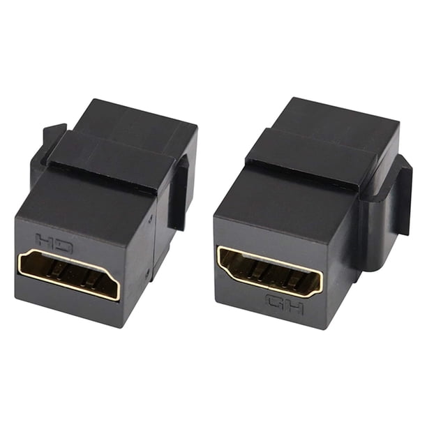 Keystone a compatible con HDMI para panel de salida de placa de pared negro