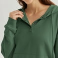 thumbnail image 2 of SUNBS Hoodies for Women Half Boutton Sweatshirts Pullover Drawstring Fall Clothes With Pocket, 2 of 6